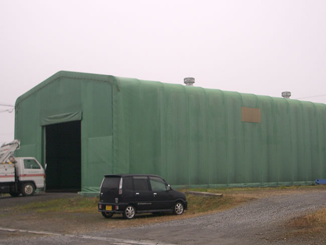 １５年間使用した100坪タイプのテント倉庫