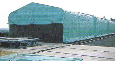 ジャバラ型テント倉庫